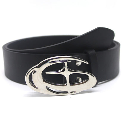 Cross-stitch buckle belt