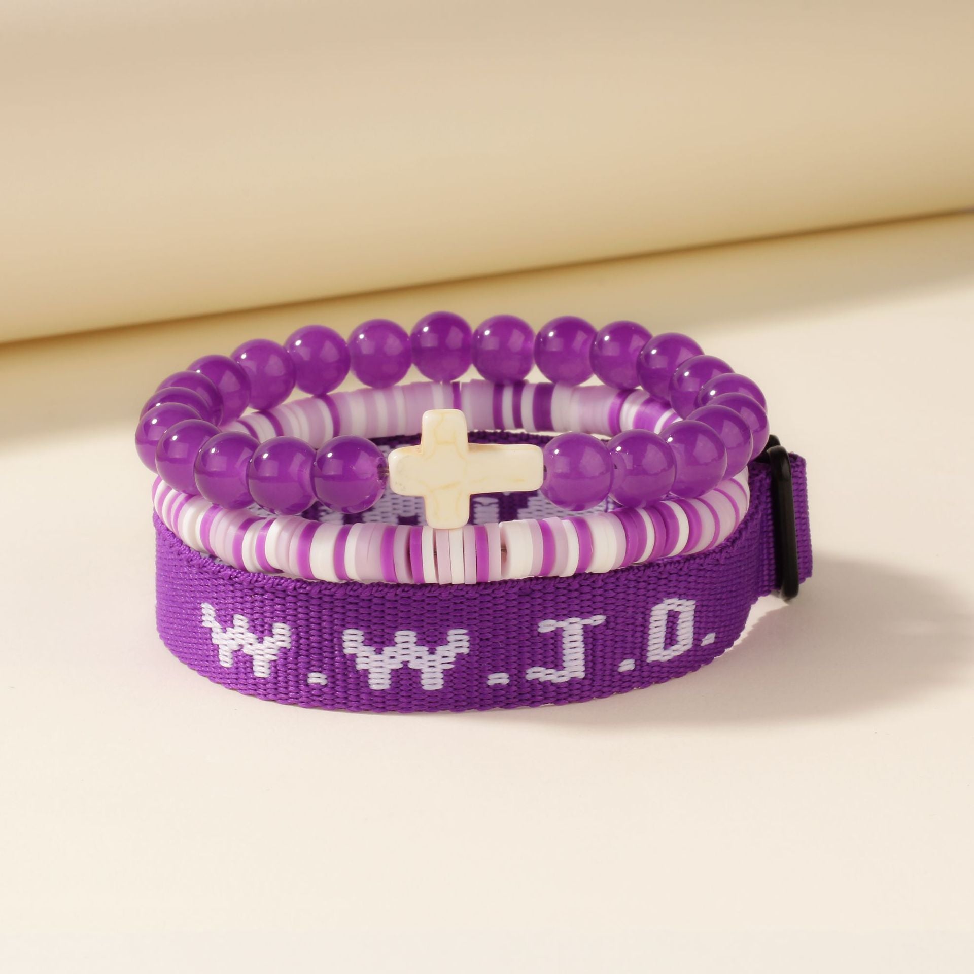 Cross three-piece bracelet set