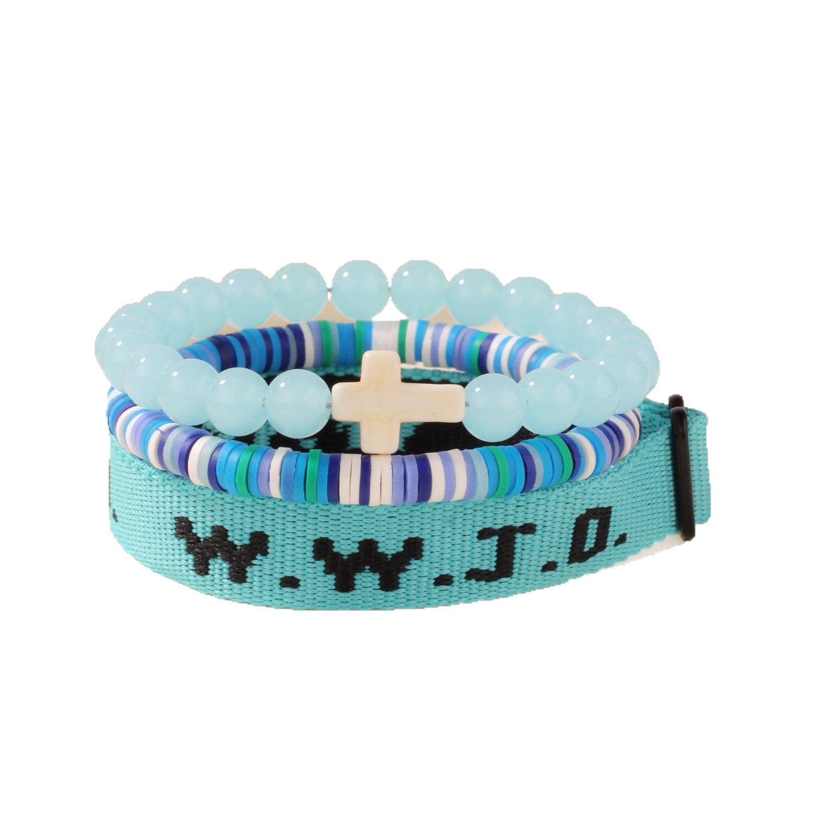 Cross three-piece bracelet set