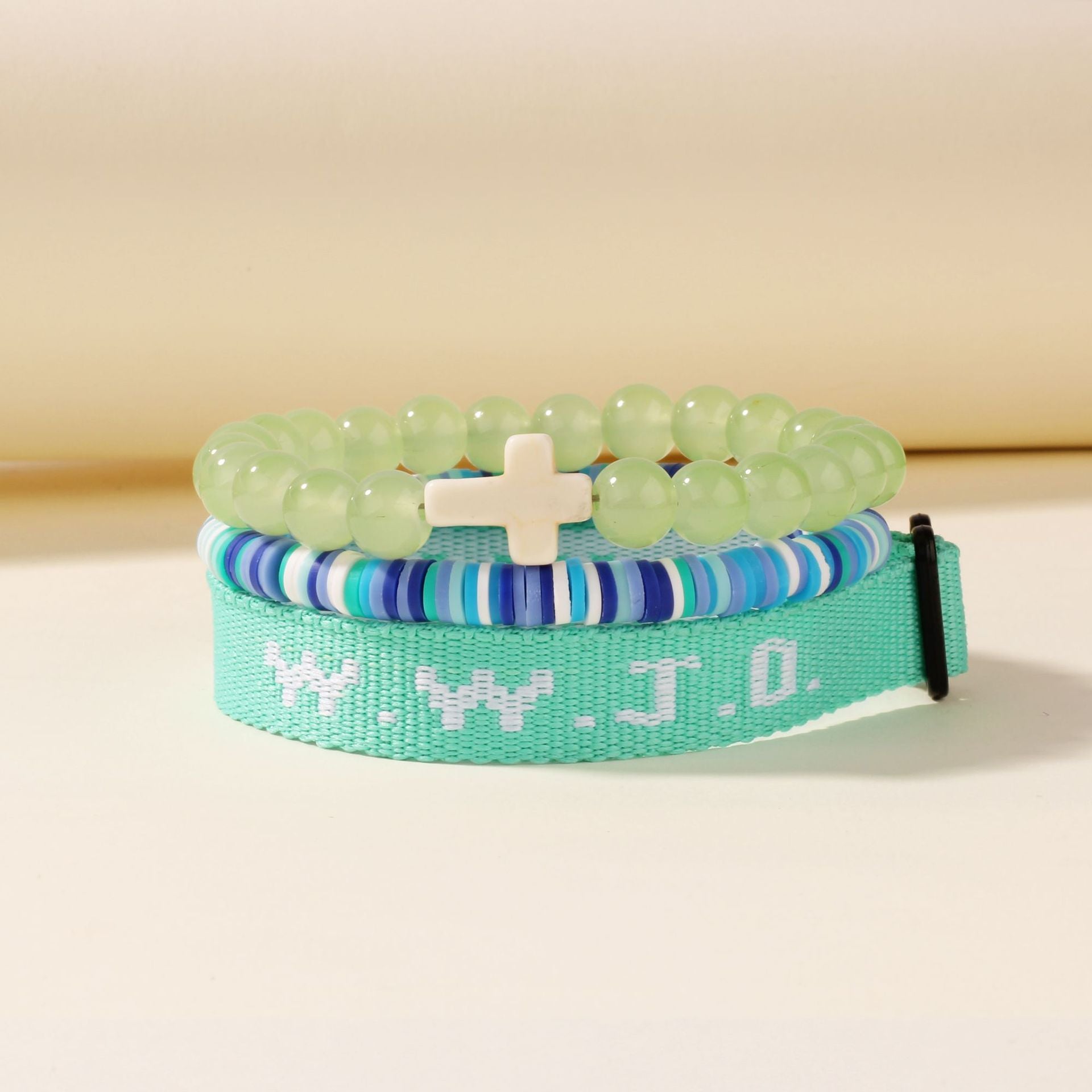 Cross three-piece bracelet set