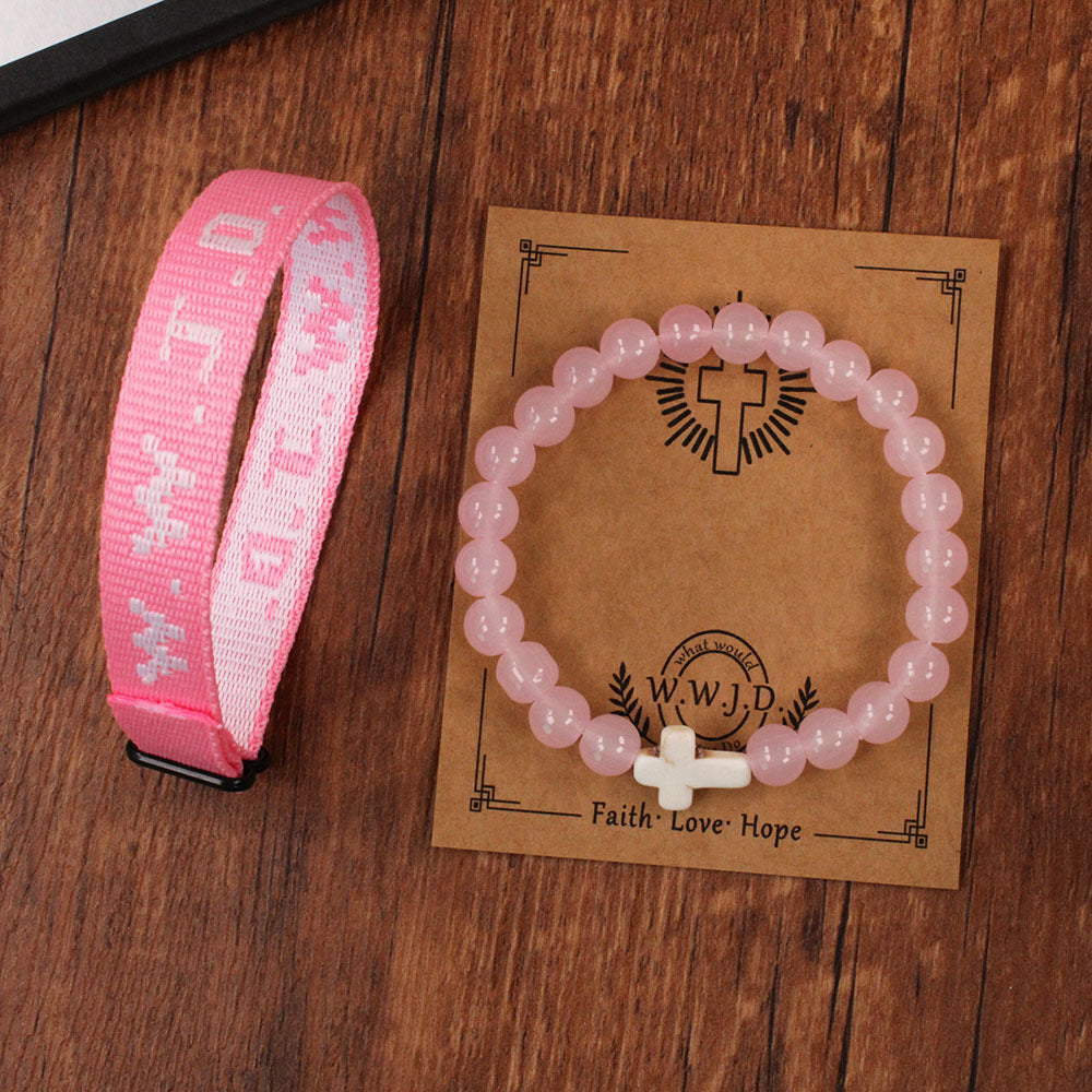 Cross three-piece bracelet set