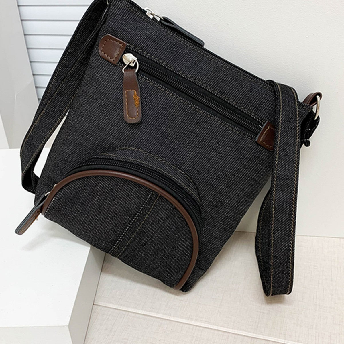 Crossbody denim bag