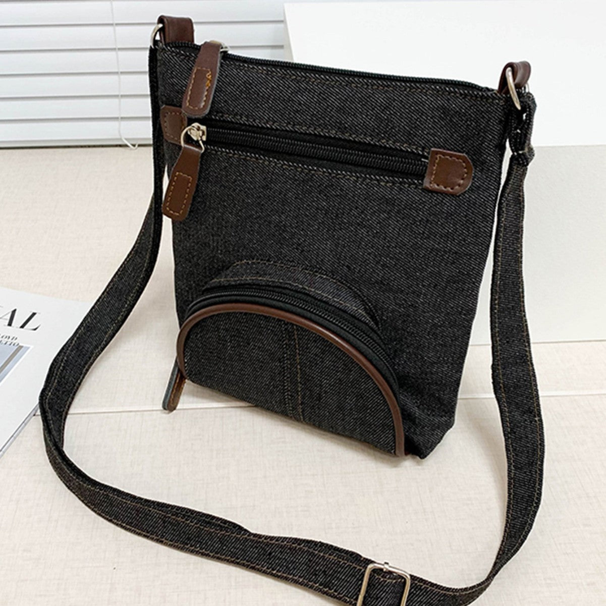 Crossbody denim bag