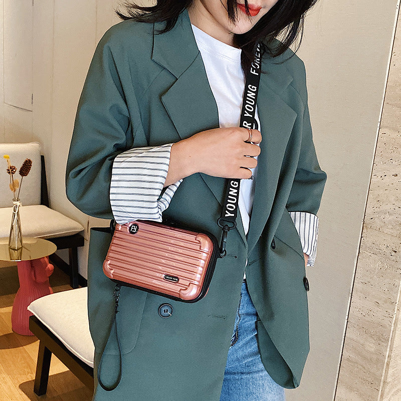 Crossbody multi-functional hard-shell makeup bag