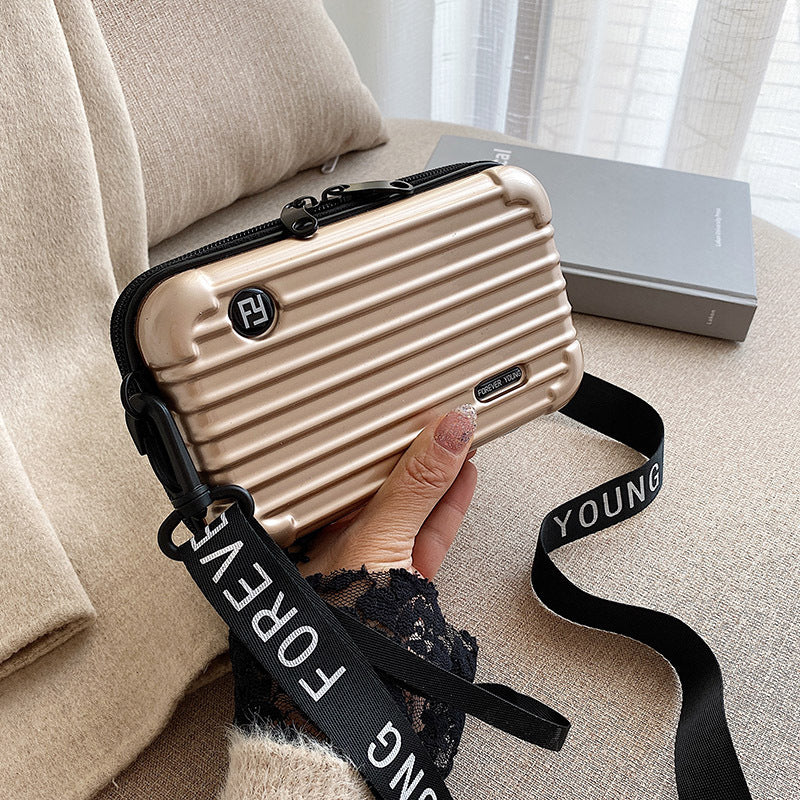 Crossbody multi-functional hard-shell makeup bag