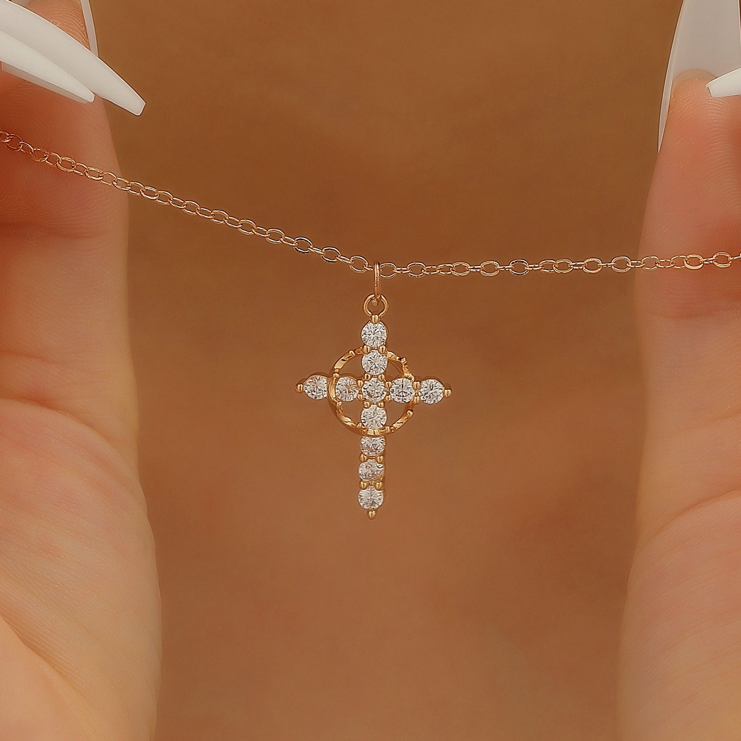 Crown Cross Necklace