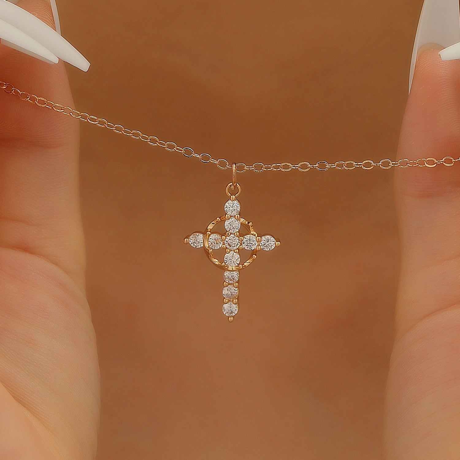 Crown Cross Necklace