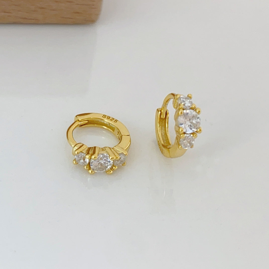 Crown Shape Sterling Silver Earrings