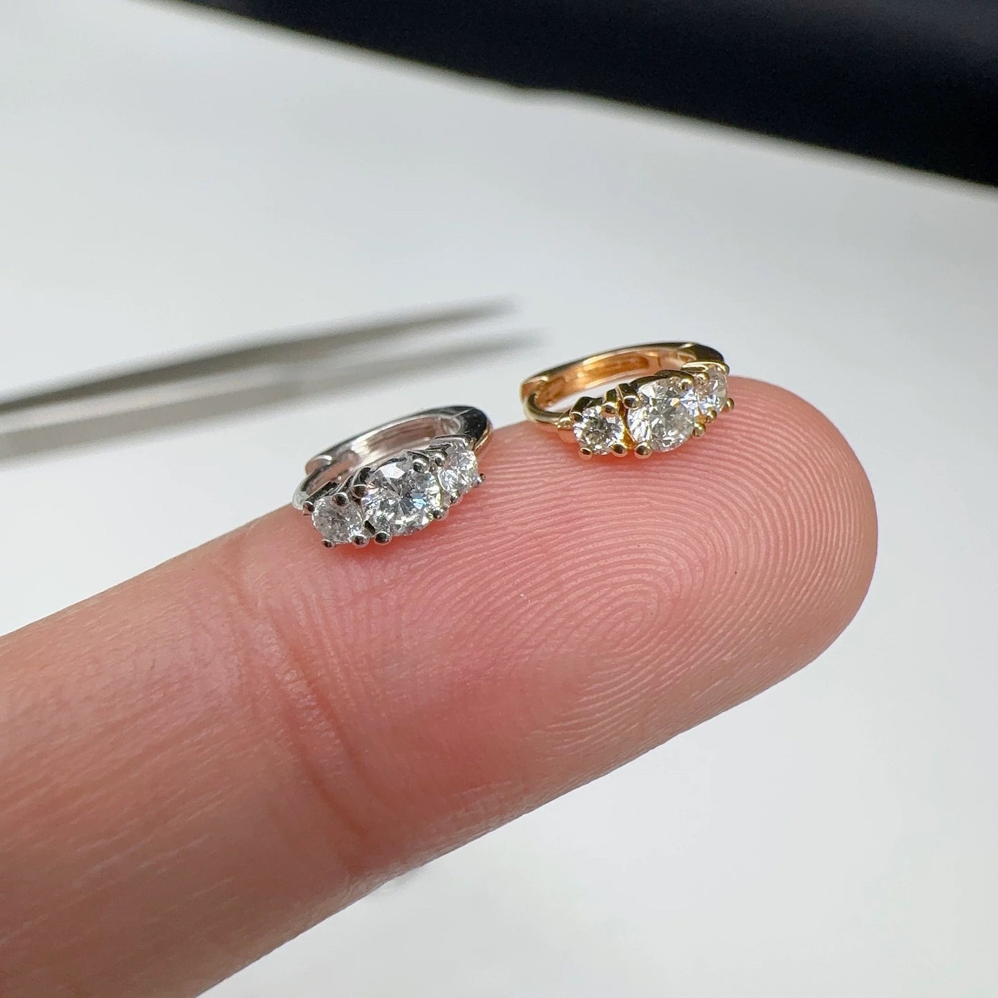 Crown Shape Sterling Silver Earrings