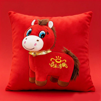 Crying Horse Pattern Decorative Pillow