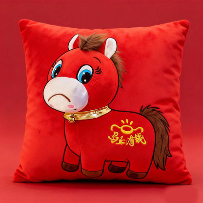 Crying Horse Pattern Decorative Pillow