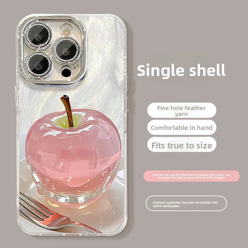 Crystal Apple Design Phone Case