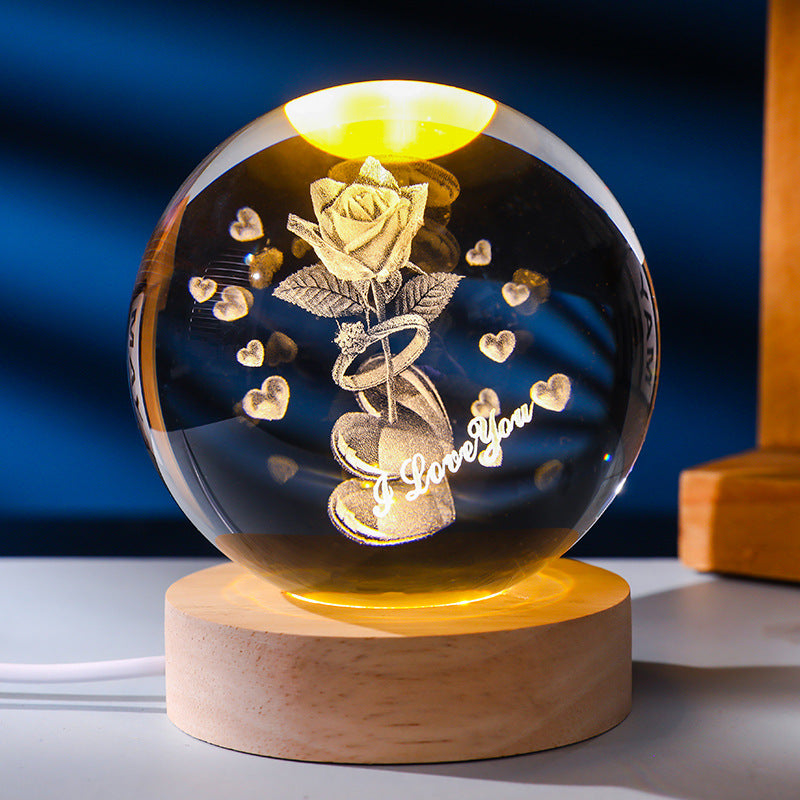 Crystal ball night light