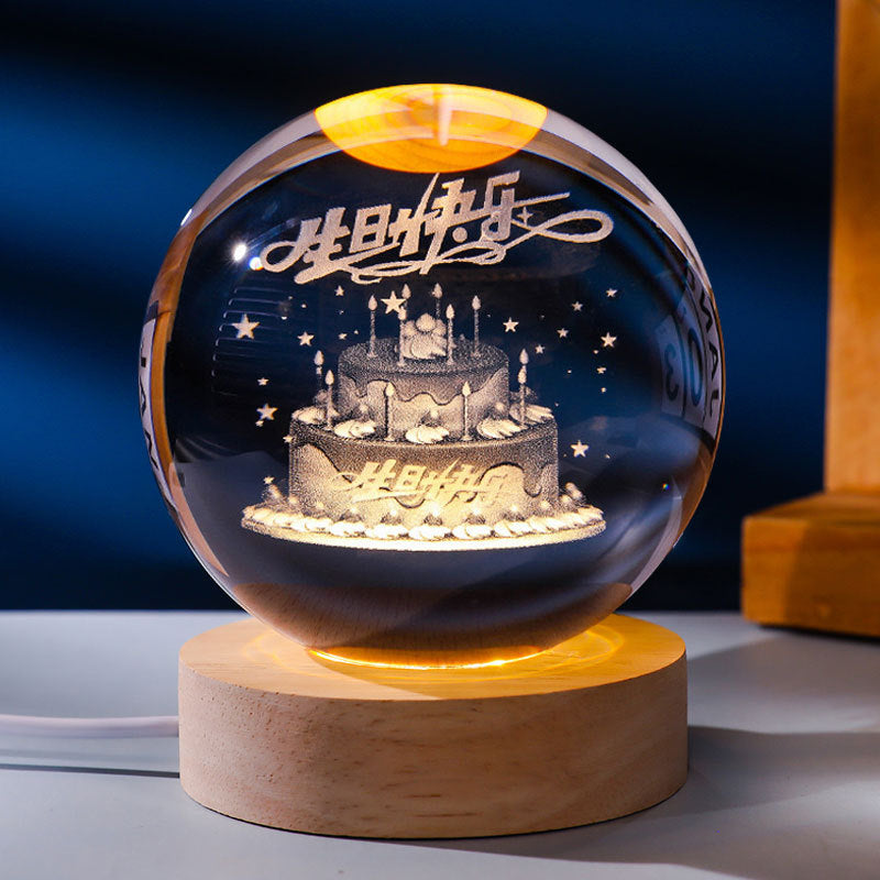 Crystal ball night light