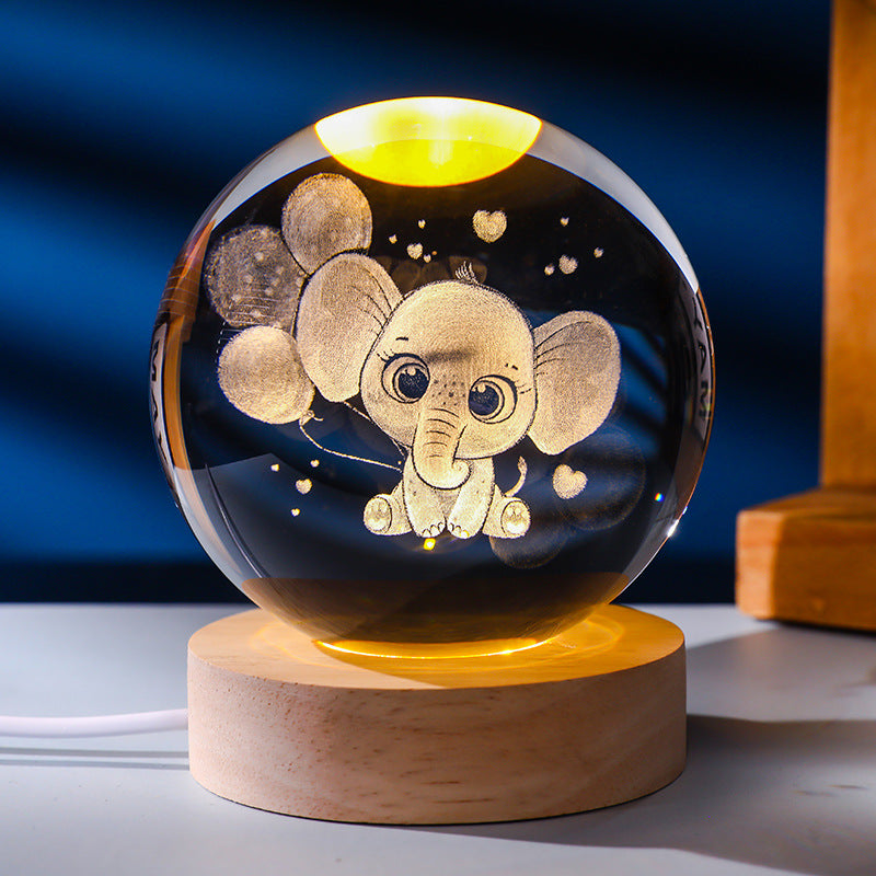Crystal ball night light