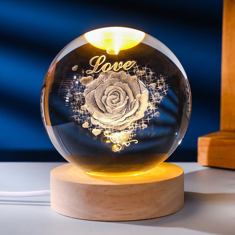 Crystal ball night light