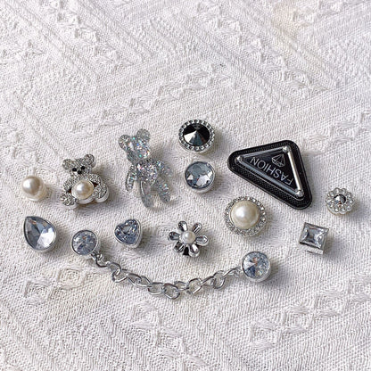 Crystal Bear Shoe Buckles