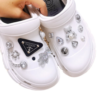 Crystal Bear Shoe Buckles