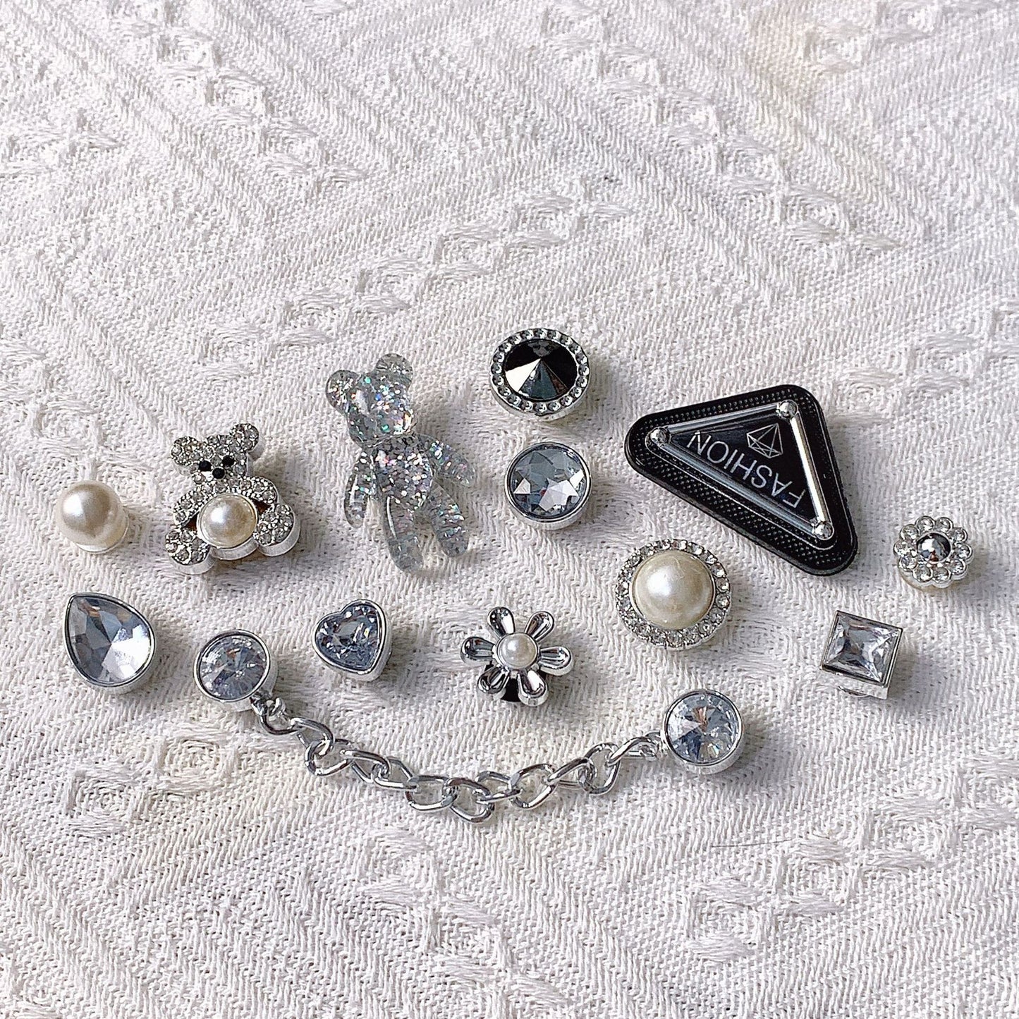 Crystal Bear Shoe Buckles