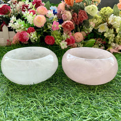 Natural white crystal bowl diameter 9-11cm