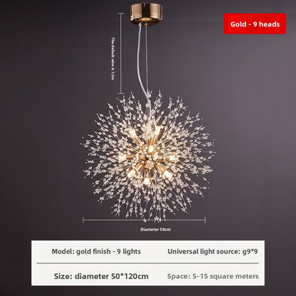 Crystal chandelier restaurant lamp