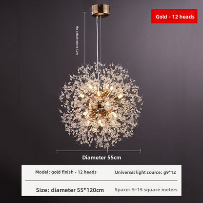 Crystal chandelier restaurant lamp