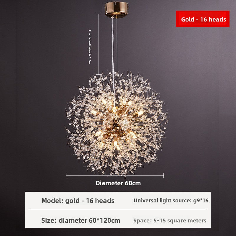 Crystal chandelier restaurant lamp