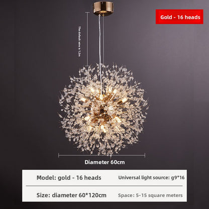 Crystal chandelier restaurant lamp