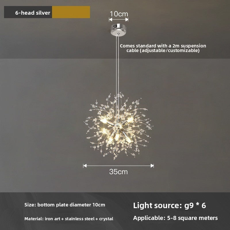 Crystal chandelier restaurant lamp