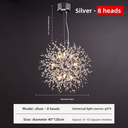Crystal chandelier restaurant lamp