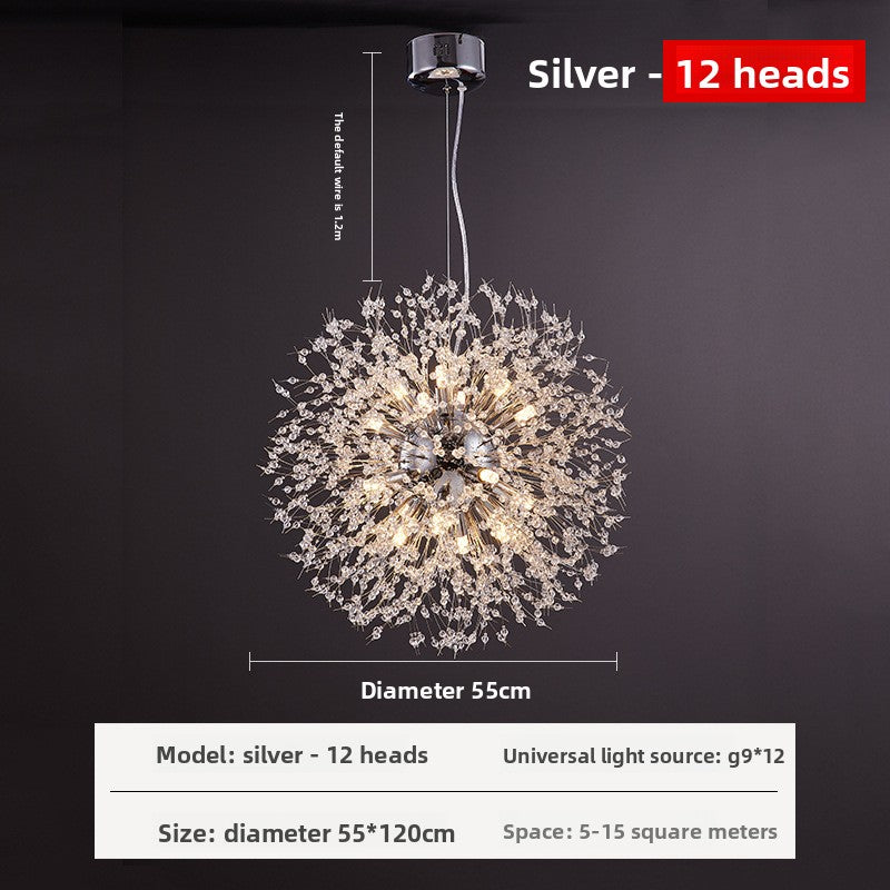 Crystal chandelier restaurant lamp