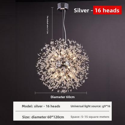 Crystal chandelier restaurant lamp