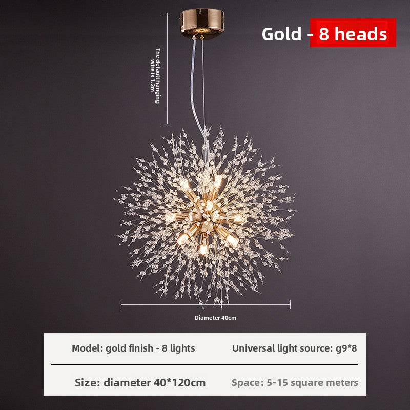 Crystal chandelier restaurant lamp