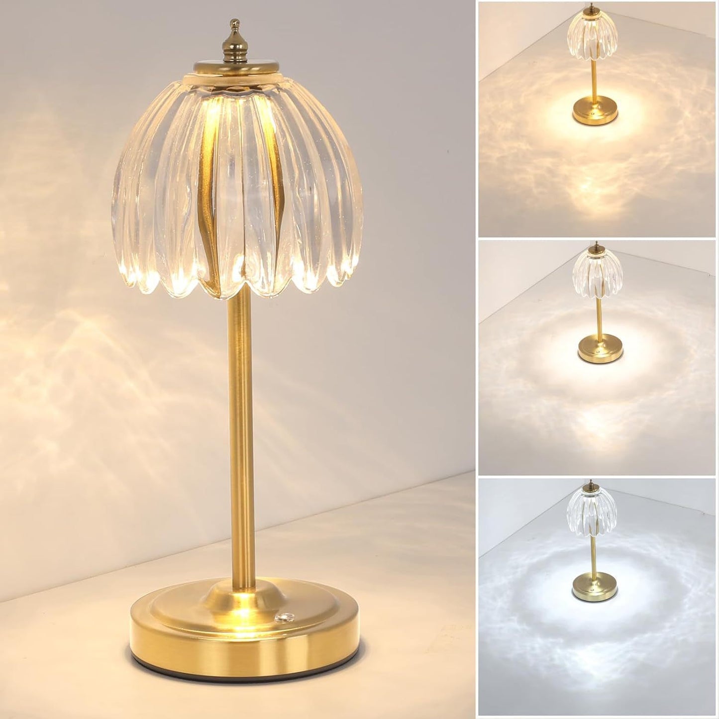 Crystal Decorative Table Lamp Bedside Night Light Touch LED