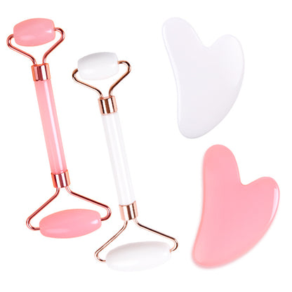 Crystal Facial Roller and Heart Scraper Massage
