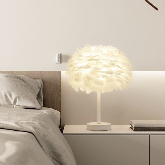 Crystal Feather Table Lamp