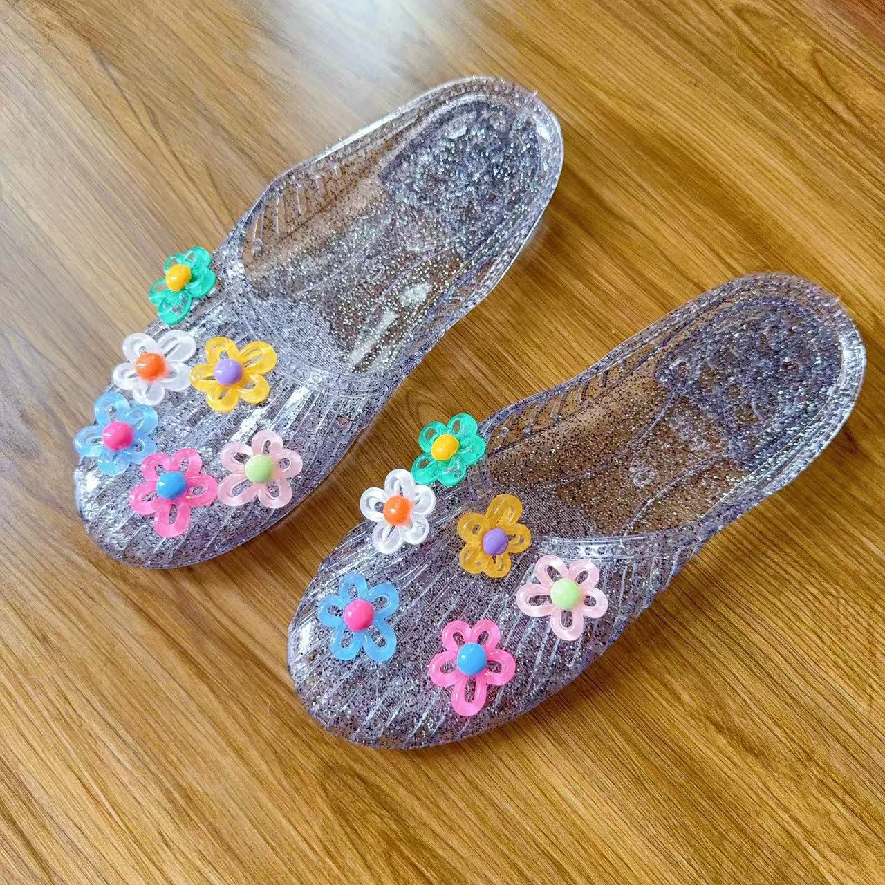 Crystal Flat Sandals for Women