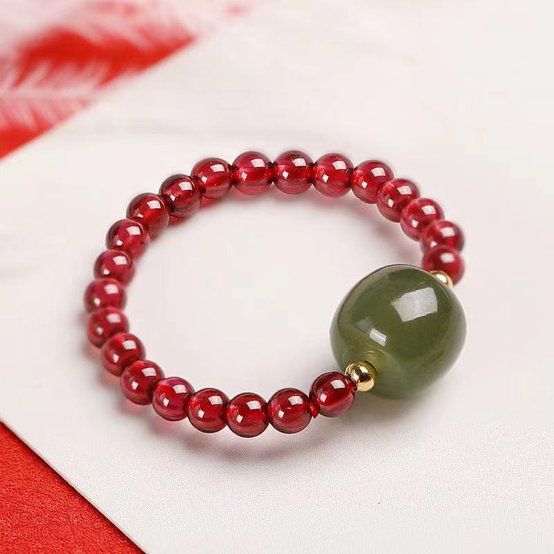 Crystal Geometric Stone Ring