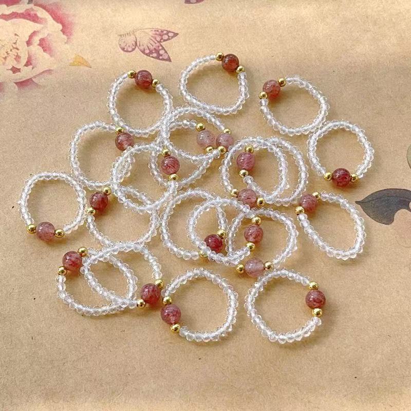 Crystal Geometric Stone Ring