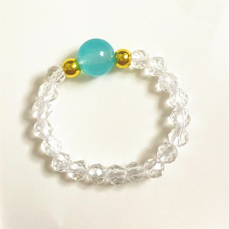 Crystal Geometric Stone Ring