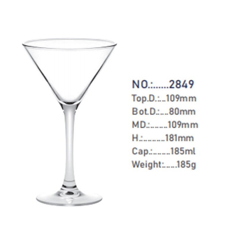 Crystal glass cocktail glass