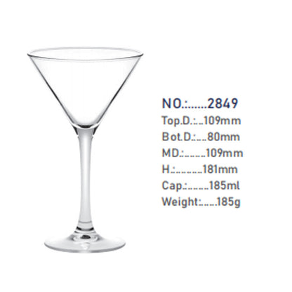 Crystal glass cocktail glass