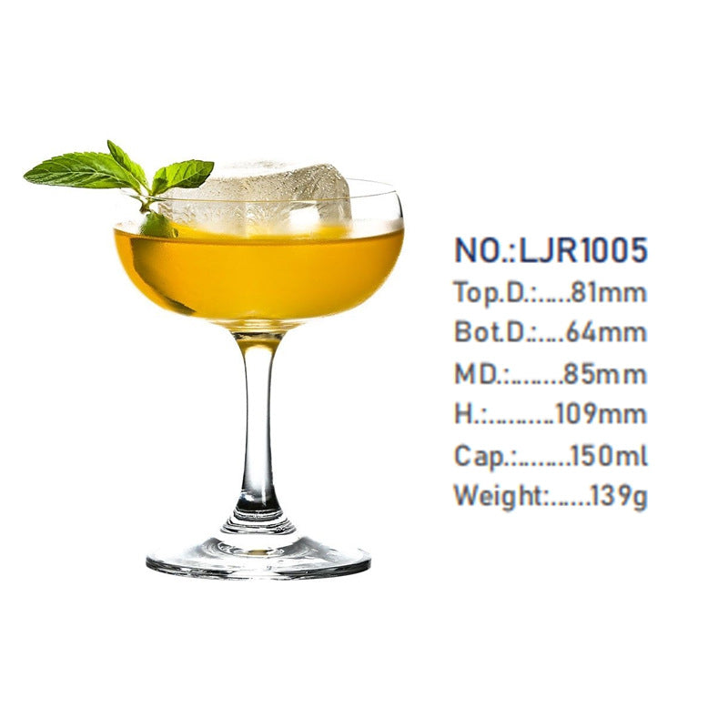 Crystal glass cocktail glass