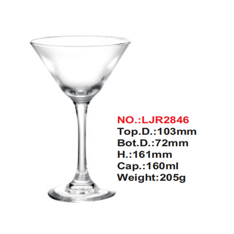 Crystal glass cocktail glass