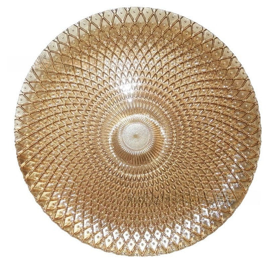 Crystal Glass Decorative Serving Plate