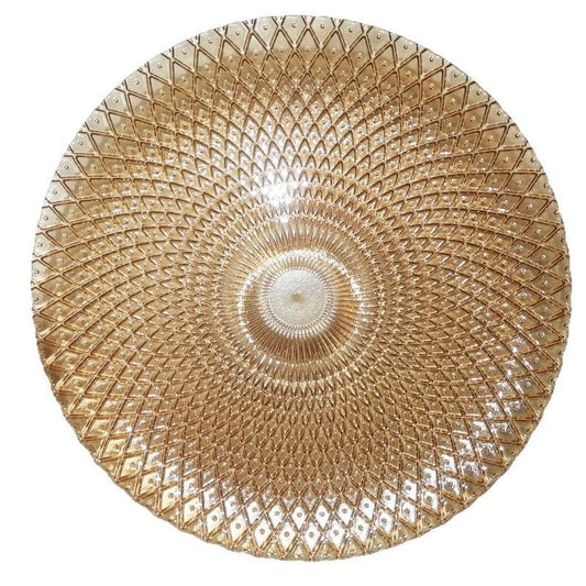 Crystal Glass Decorative Serving Plate