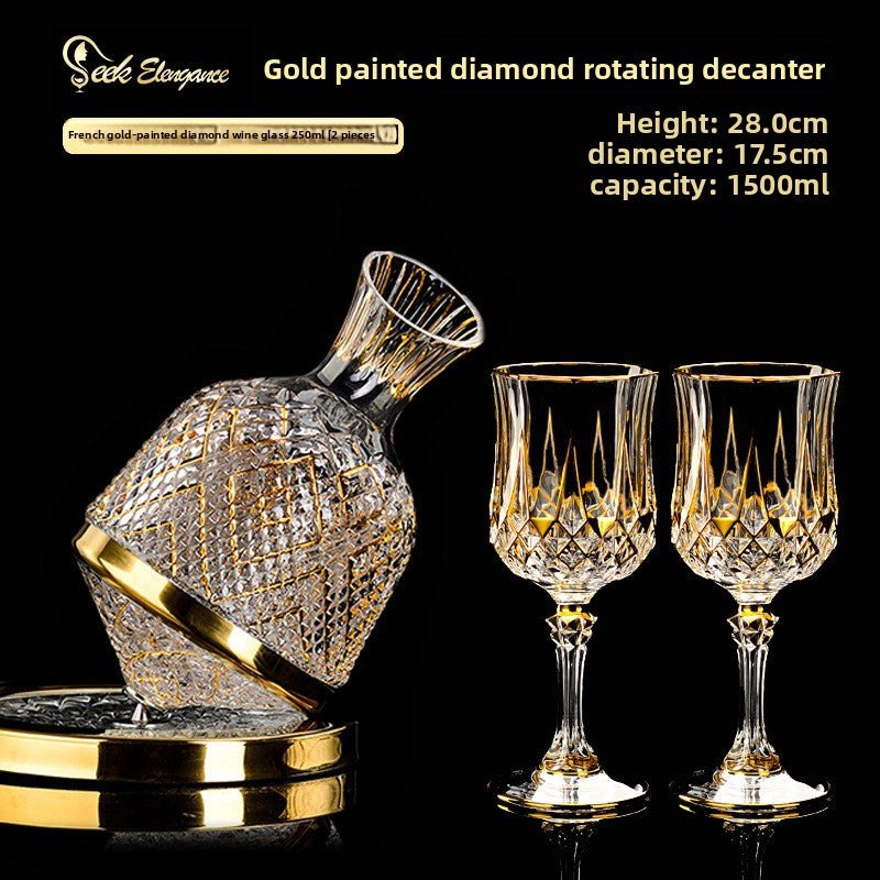 crystal glass high-foot red wine glass suitcase suit