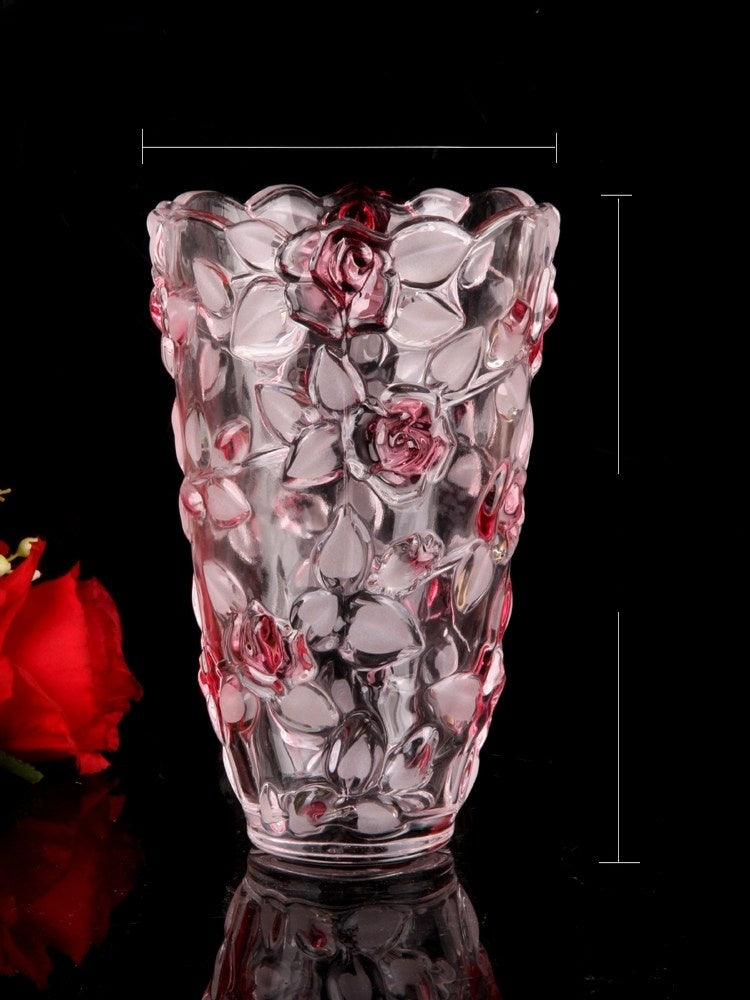 Crystal glass vase