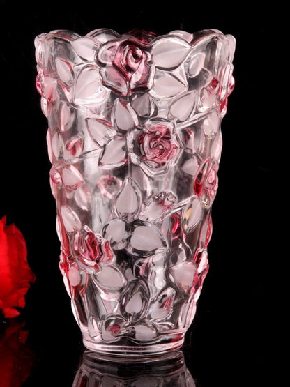 Crystal glass vase