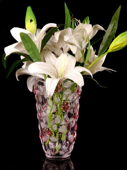 Crystal glass vase